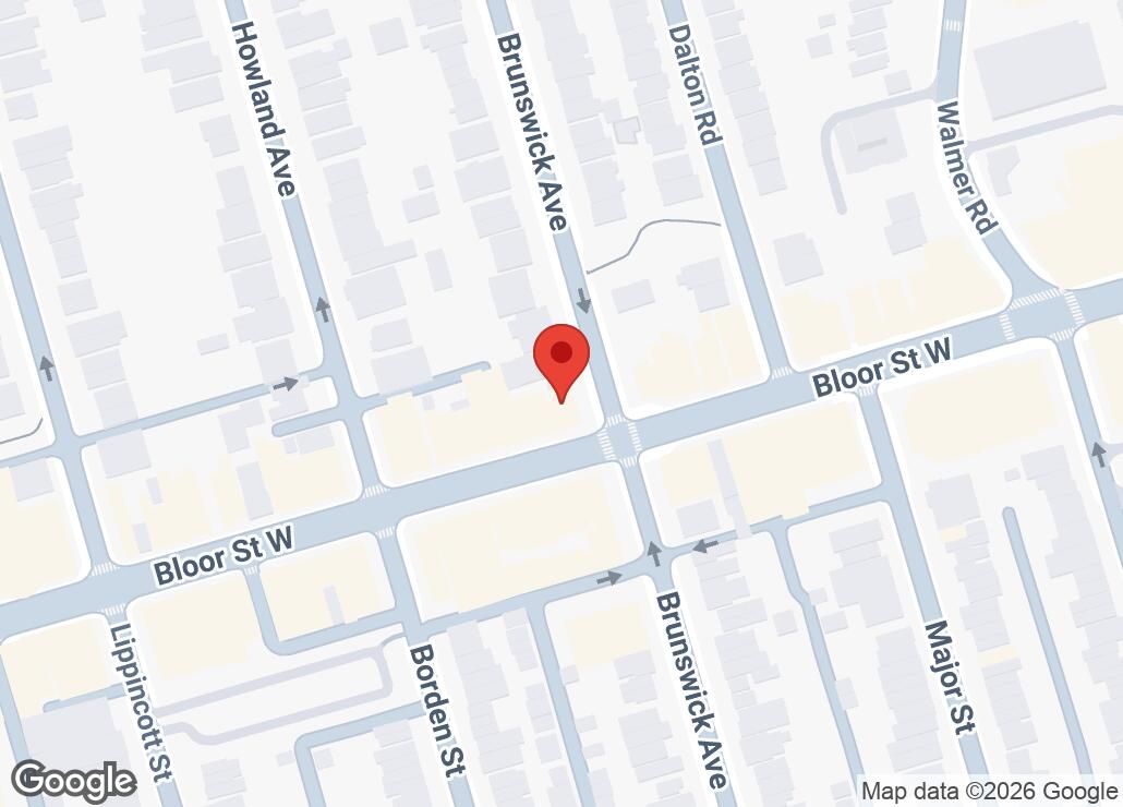 Map showing location at 43.6660521, -79.4077603