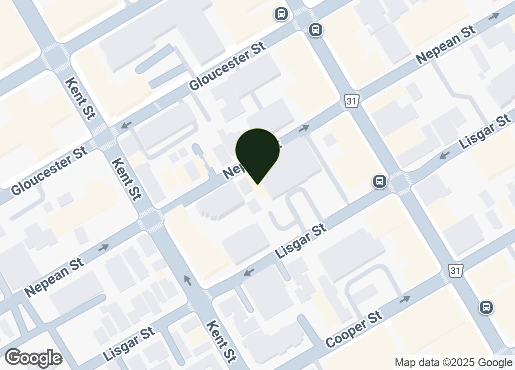 Map showing location at 45.4166848, -75.6990429