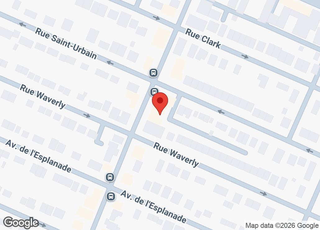 Map showing location at 45.5465664, -73.6657235