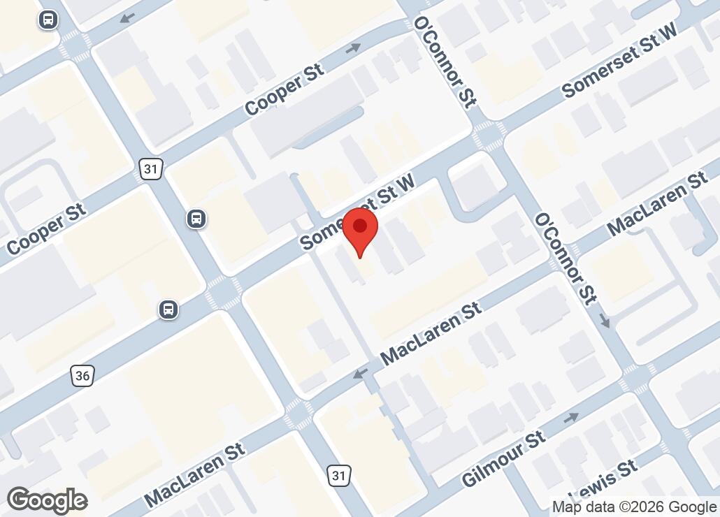 Map showing location at 45.4155508, -75.6953362