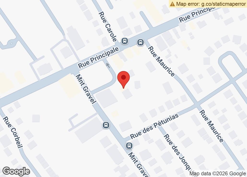 Map showing location at 45.5286054, -73.8204482