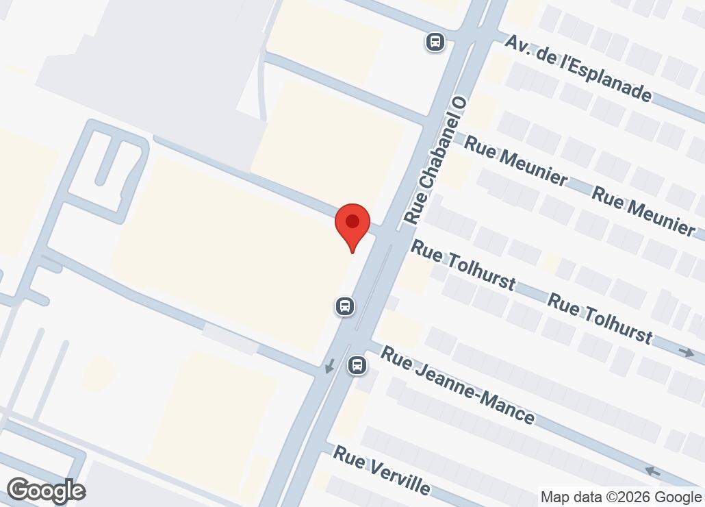 Map showing location at 45.5399533, -73.6539725