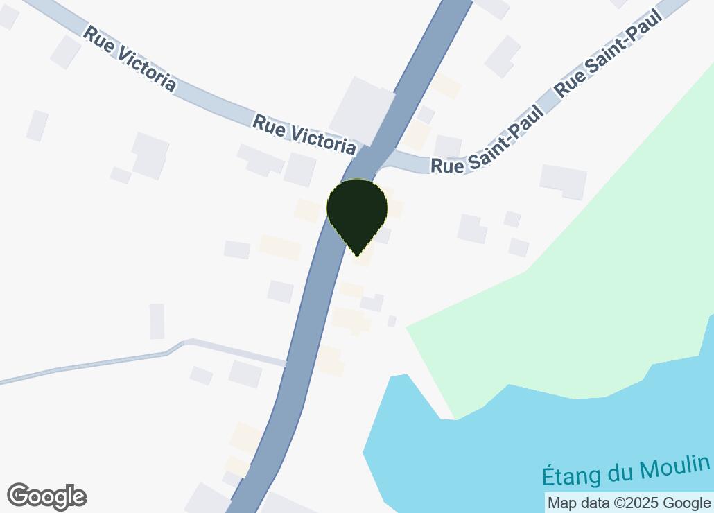 Map showing location at 45.2184391, -72.5091978