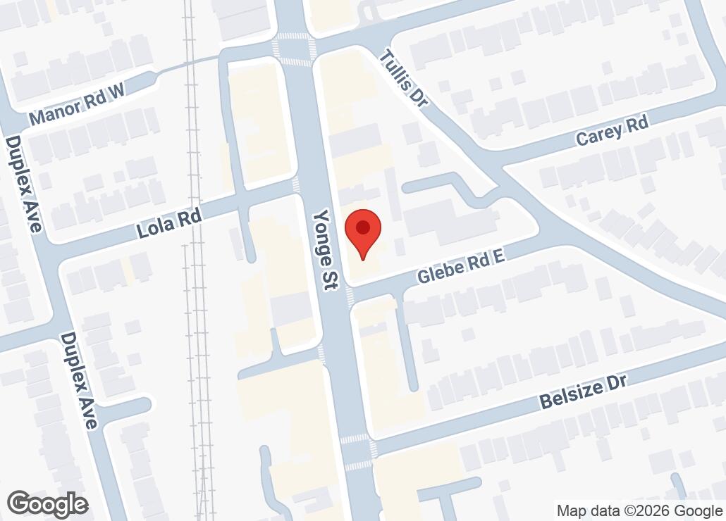 Map showing location at 43.7013519, -79.3969496