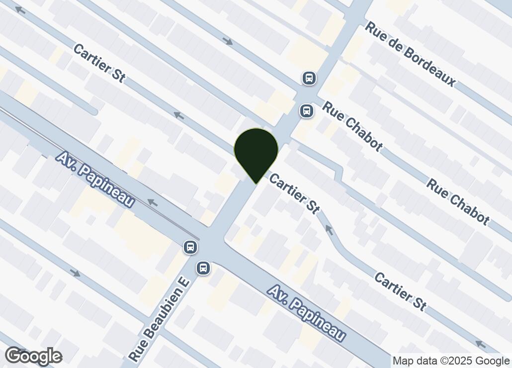 Map showing location at 45.5436236, -73.5961233