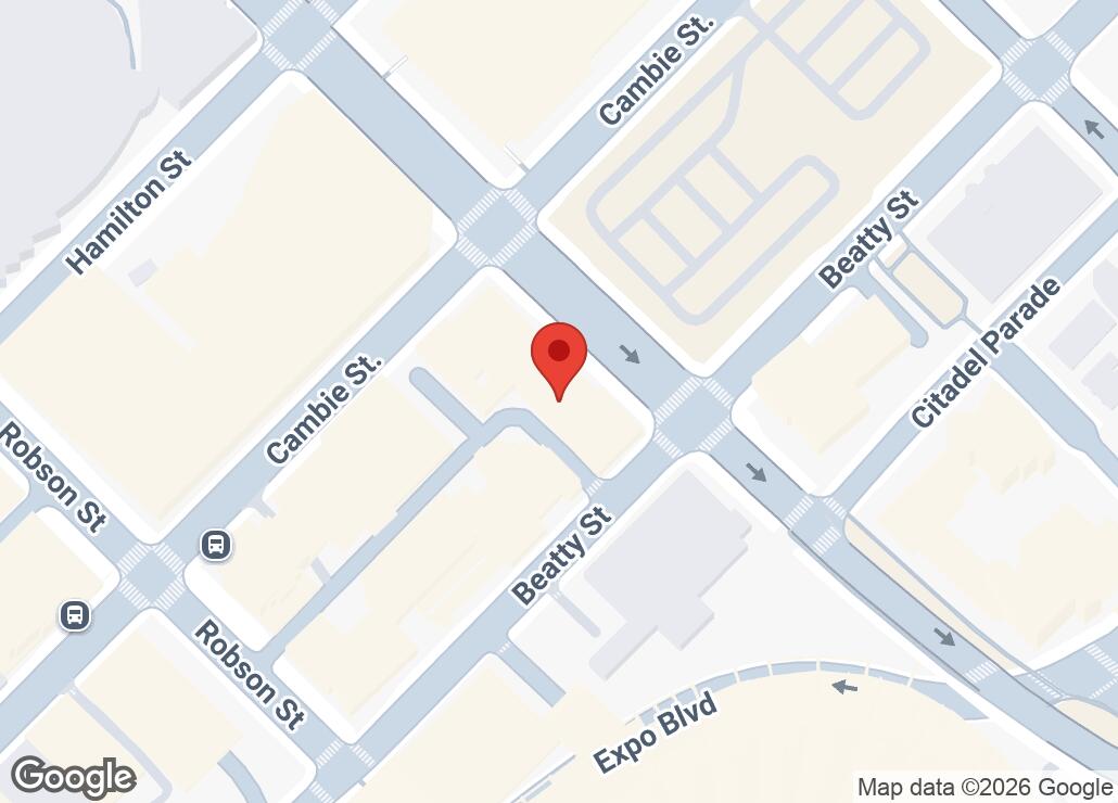 Map showing location at 49.2787799, -123.1129556