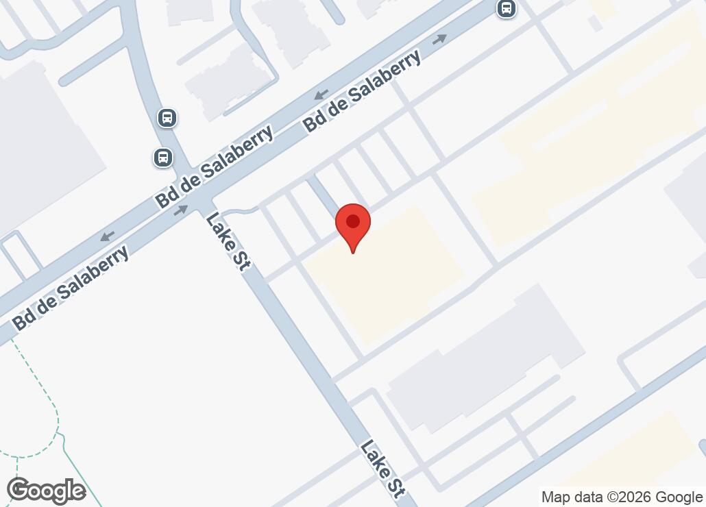 Map showing location at 45.4837719, -73.8048563