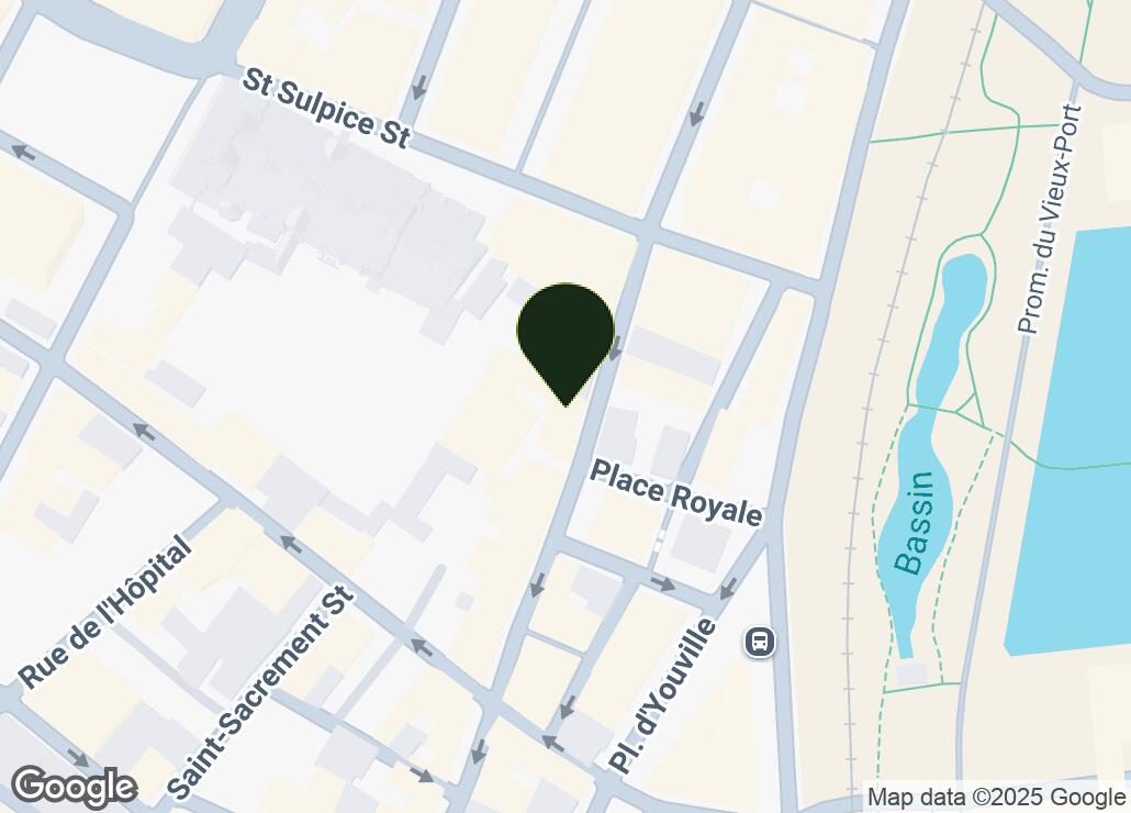 Map showing location at 45.5037576, -73.554915