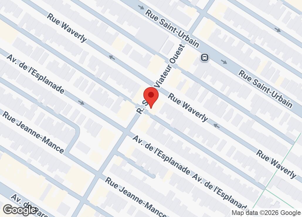 Map showing location at 45.5237507, -73.6006492