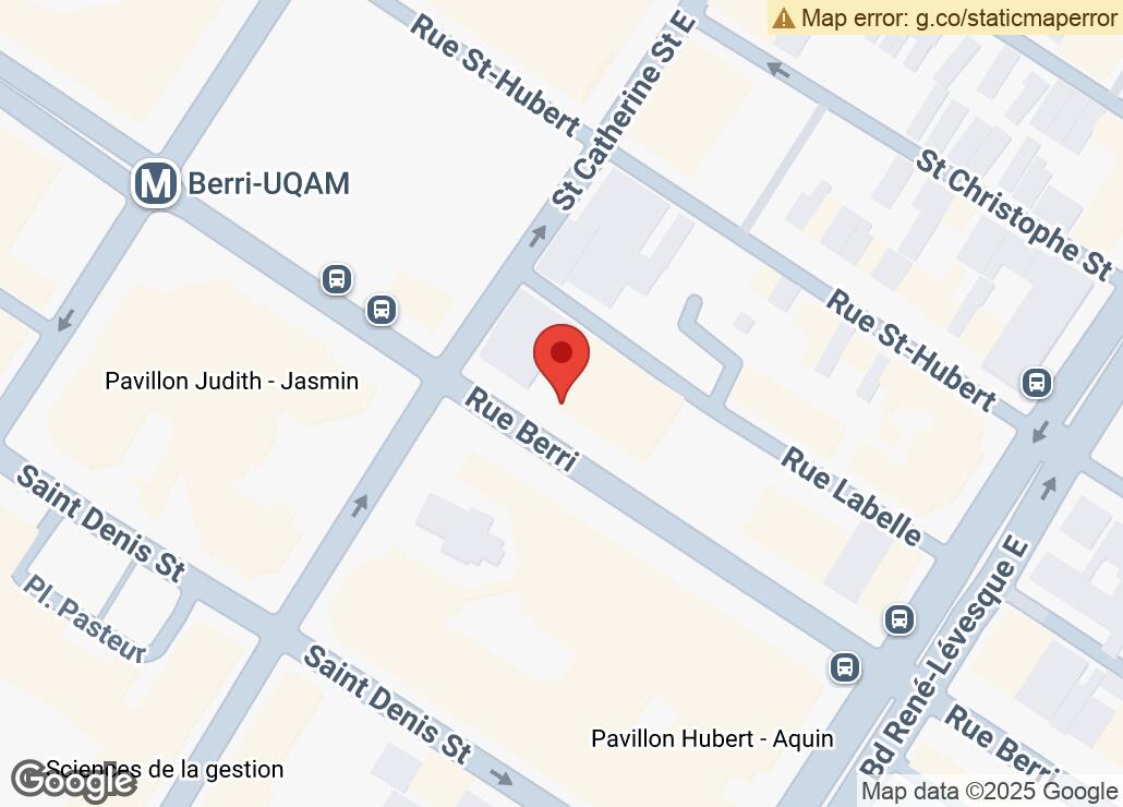 Map showing location at 45.5145519, -73.5590776