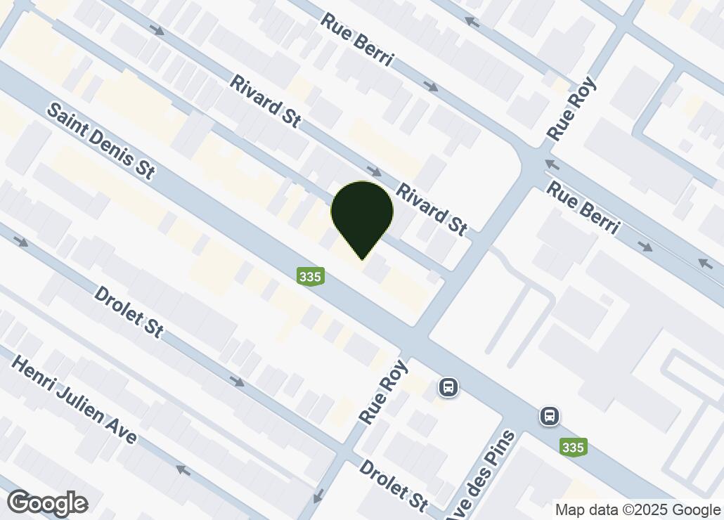 Map showing location at 45.5197084, -73.5729963