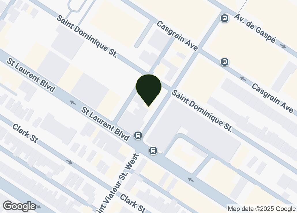 Map showing location at 45.5263542, -73.5987689