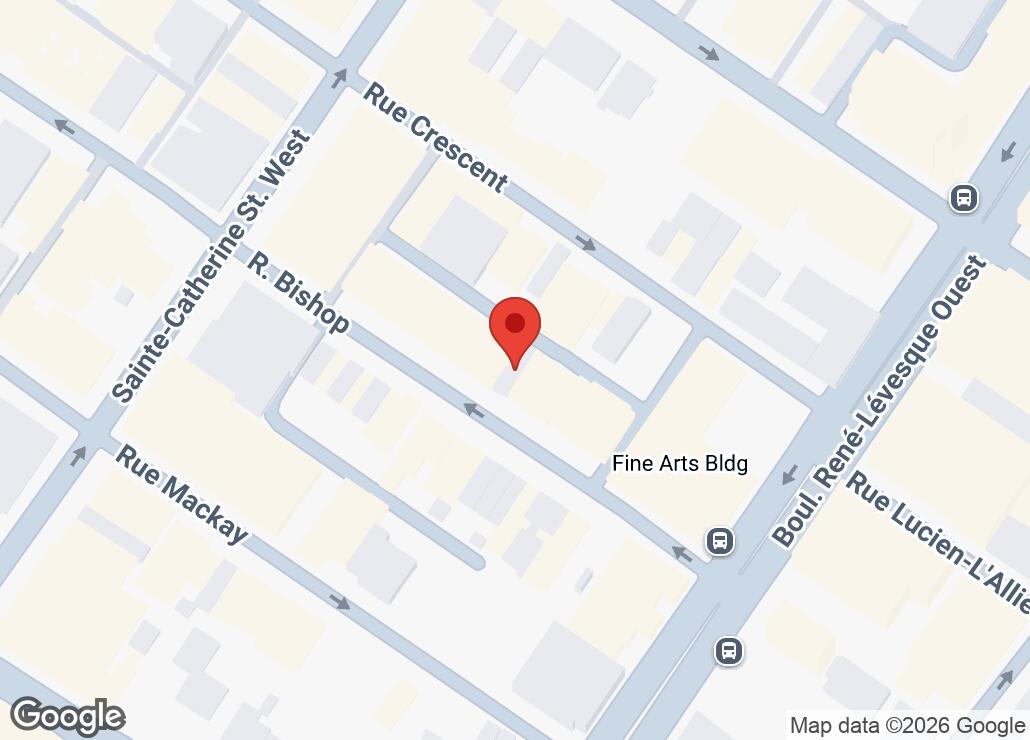 Map showing location at 45.4960752, -73.5748026