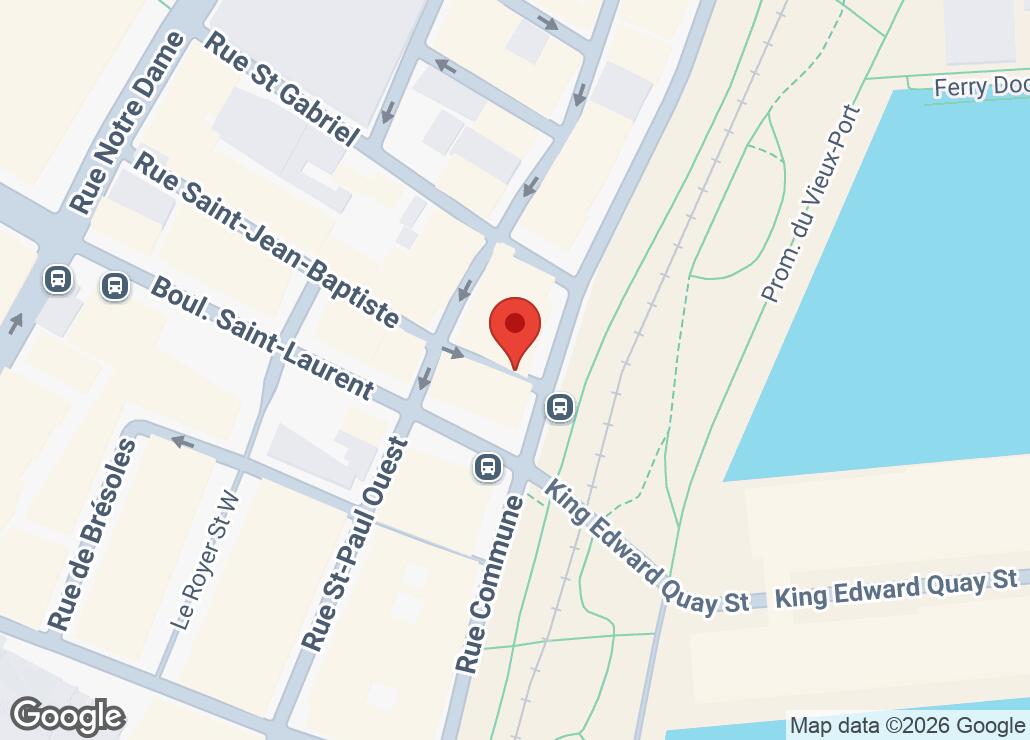 Map showing location at 45.5057144, -73.5532303