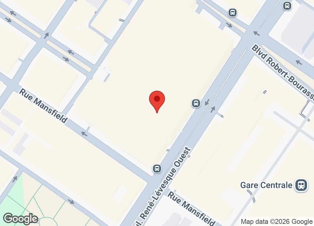 Map showing location at 45.5009956, -73.5690536