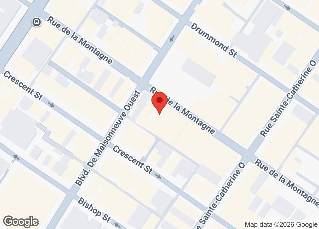 Map showing location at 45.4983896, -73.5765826