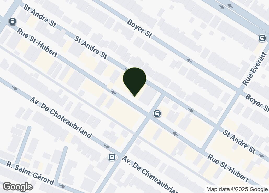 Map showing location at 45.5431488, -73.6182872