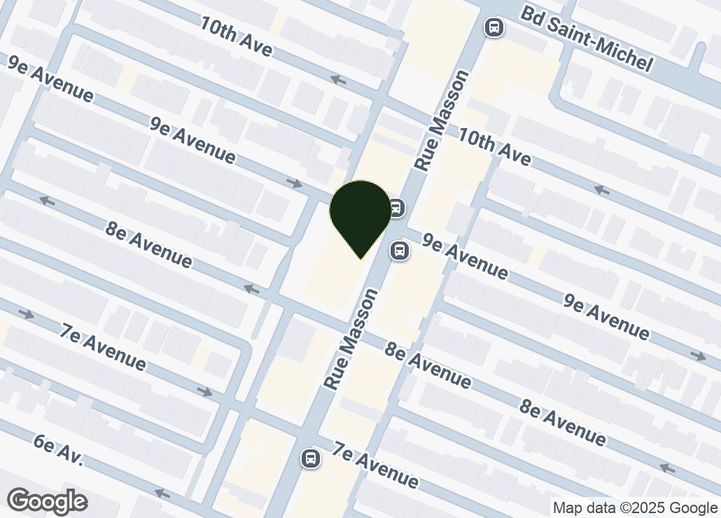 Map showing location at 45.5495833, -73.574164