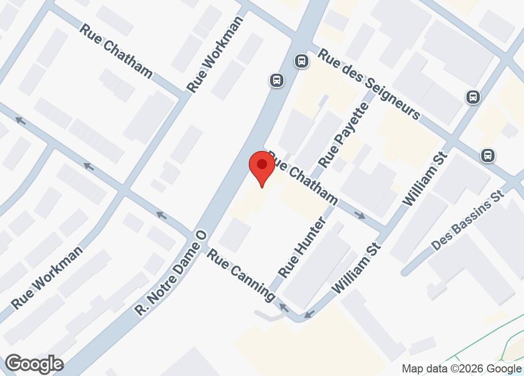 Map showing location at 45.4865944, -73.5693842