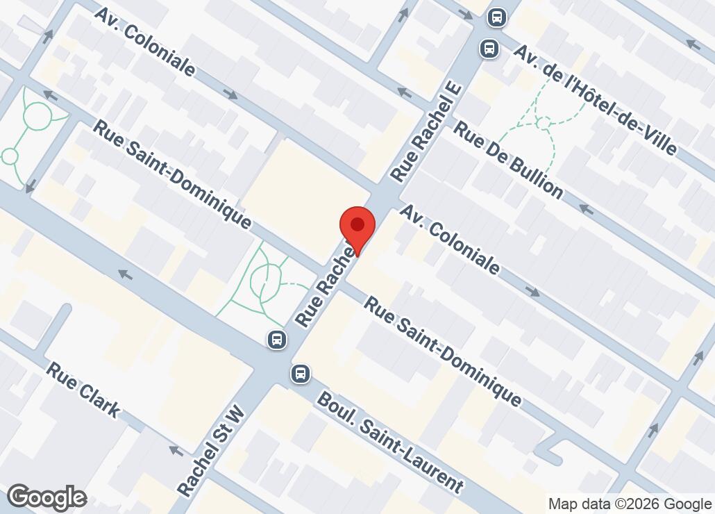 Map showing location at 45.5186024, -73.5810339