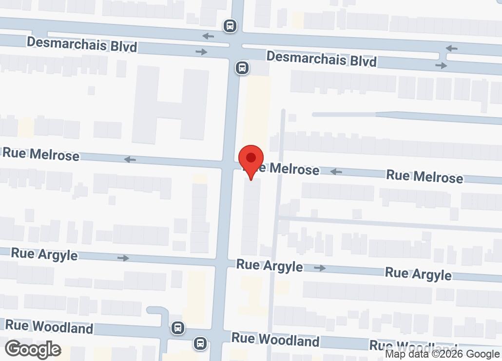 Map showing location at 45.4537186, -73.5719118